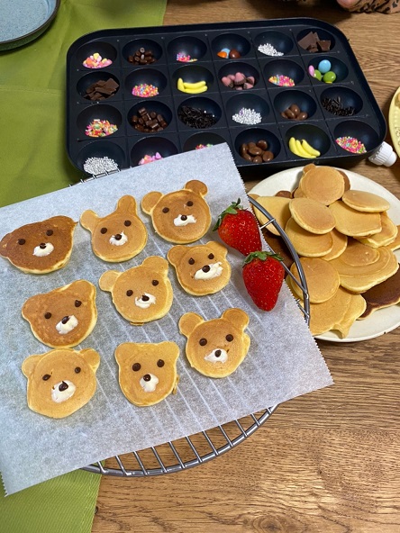 お家でチャレンジ～くまちゃんパンケーキ～ 写真